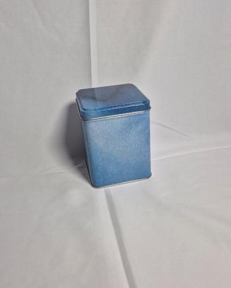 Latta blu porta oggetti / piccolo scrigno – nuova