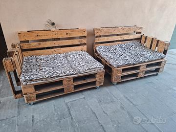 divano per esterno in pallet