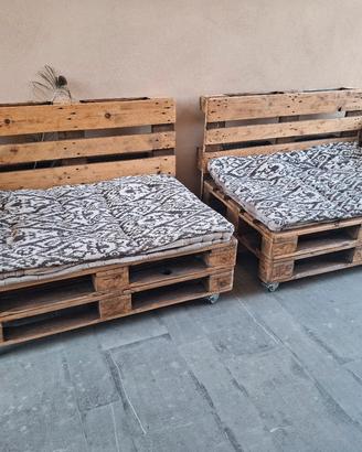 divano per esterno in pallet