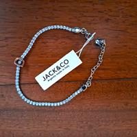 Bracciale tennis argento925 lettera D placcata oro