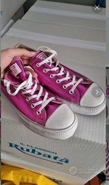 Converse metallizzate fucsia platform