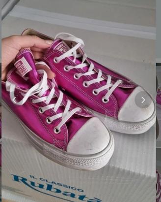 Converse metallizzate fucsia platform