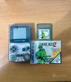 Nintendo Game Boy Color Trasparente + Army Men 2