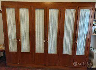 Armadio vintage in legno 6 ante