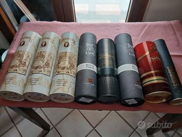 lotto tubi e latte da collezione per liquori 