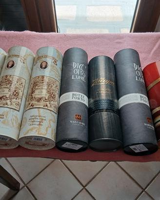 lotto tubi e latte da collezione per liquori 