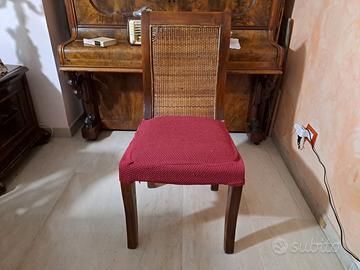 6 seggiole in legno massello
