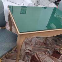 Tavolo antico stile veneziano con sedie
