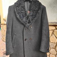 Cappotto Uomo con Collo in Eco Pelliccia Taglia 46