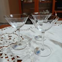 set di bicchieri da aperitivo di cristallo