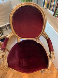 Poltrone a Medaglione in Stile Luigi XVI