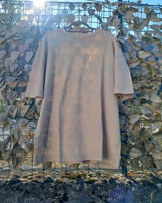 T-shirt ZARA Texture Crepe - Color Sabbia/Beige