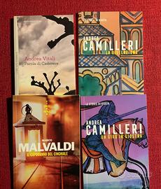 Lotto 4 libri gialli Camilleri, Vitali, Malvaldi