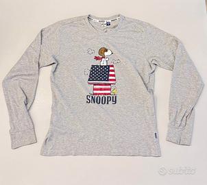 Maglia Snoopy Peanuts Grigia Manica Lunga 16Y