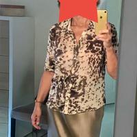 Camicia donn Guess in voile leopardato