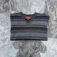 Maglione crop donna XXL a righe | V-neck vintage |