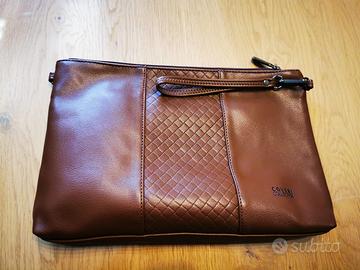 POCHETTE IN PELLE VIGANA - ENRICO COVERI. 
