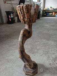 portavaso in legno artigianale