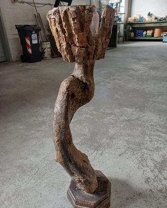 portavaso in legno artigianale