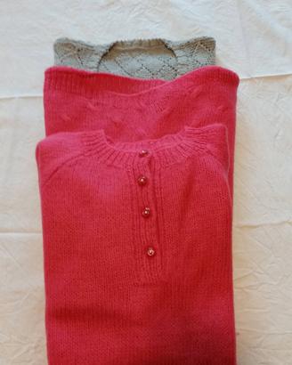 3 Maglie lana mohair donna tg 44 (M) fatte a mano