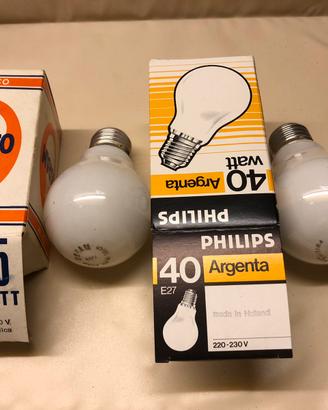 10pz Lampadine opali vintage Philips e Osram