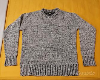 Maglia Uomo bianca/nera melange