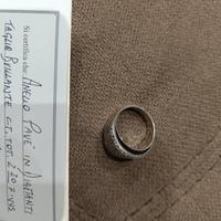 anello pavè in oro bianco