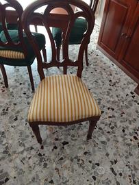 6 sedie classiche imbottite