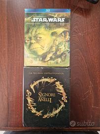 Signore degli anelli e star wars blu ray
