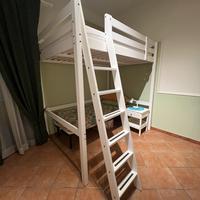 Letto a soppalco con scala e materasso compresi