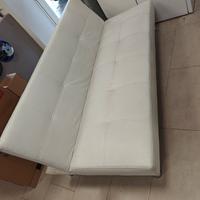 divano letto elle bianca 3 posti 178cm pieghevole