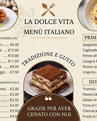 Grafica freelance ristoranti