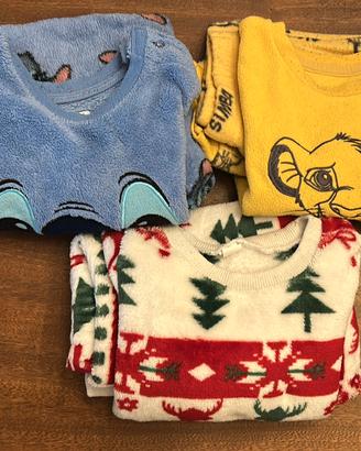 3 pigiami in pile Disney – Stitch, Simba e Natale
