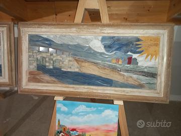 Opere d'arte a mosaico realizzate in marmo