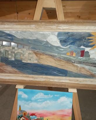 Opere d'arte a mosaico realizzate in marmo
