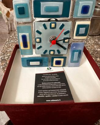 Orologio artistico vetro fusione maestri vetrai
