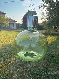 Lampadario in vetro colorato