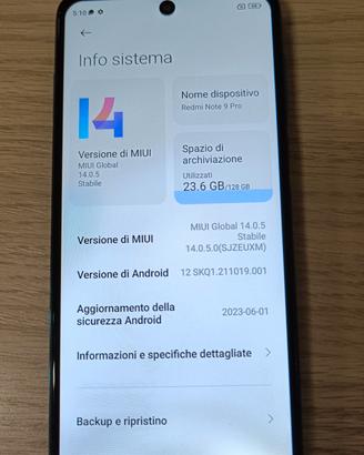 smartphone android redmi note 9 pro