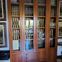 Libreria anni 70 in noce vintage legno massiccio