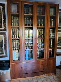 Libreria anni 70 in noce vintage legno massiccio