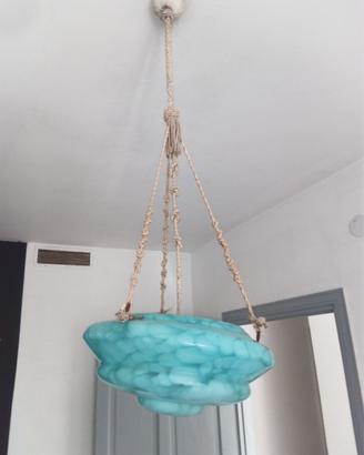 Lampadario anni 50 in vetro