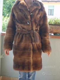 Pelliccia a pelli intere di Visone+Cintura Visone
