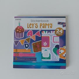 Stickerbook AVEC "Let's Party" 24 Pagine Adesivi