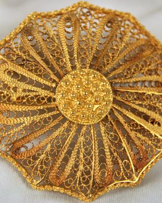Spilla Sarda in filigrana d'oro 22 K