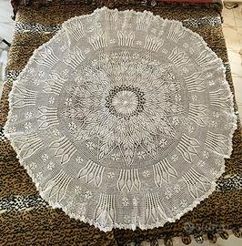 Vintage - tappeto a uncinetto  tipo pizzo