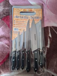 set coltelli da cucina 7 pezzi con tagliere