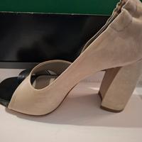 SCARPE BICOLORE DONNA IN VERA PELLE