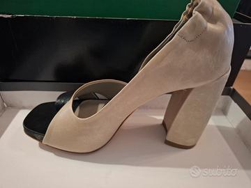 SCARPE BICOLORE DONNA IN VERA PELLE