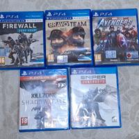 set di ps4 un controller, un vr, 5 giochi