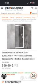 Porta doccia a battente  Nuova